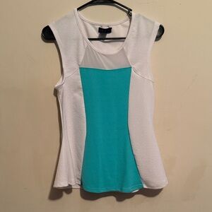 Calvin Klein White and Teal Tank Top